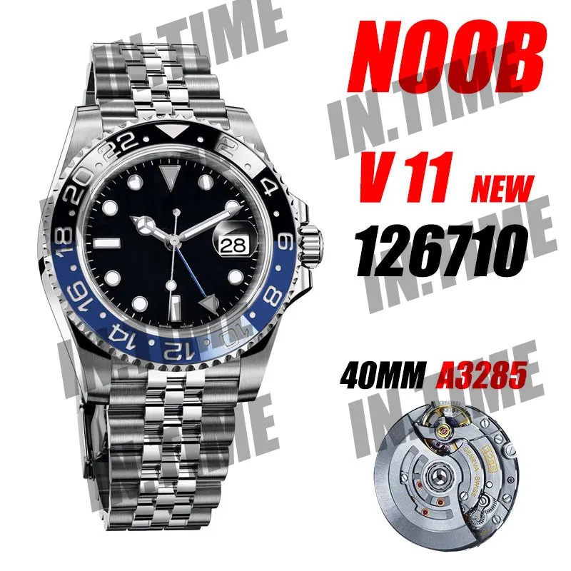 Парные механические часы GMT Master II 126710 BLNR черный/синий керамический 904L SS браслет 1:1