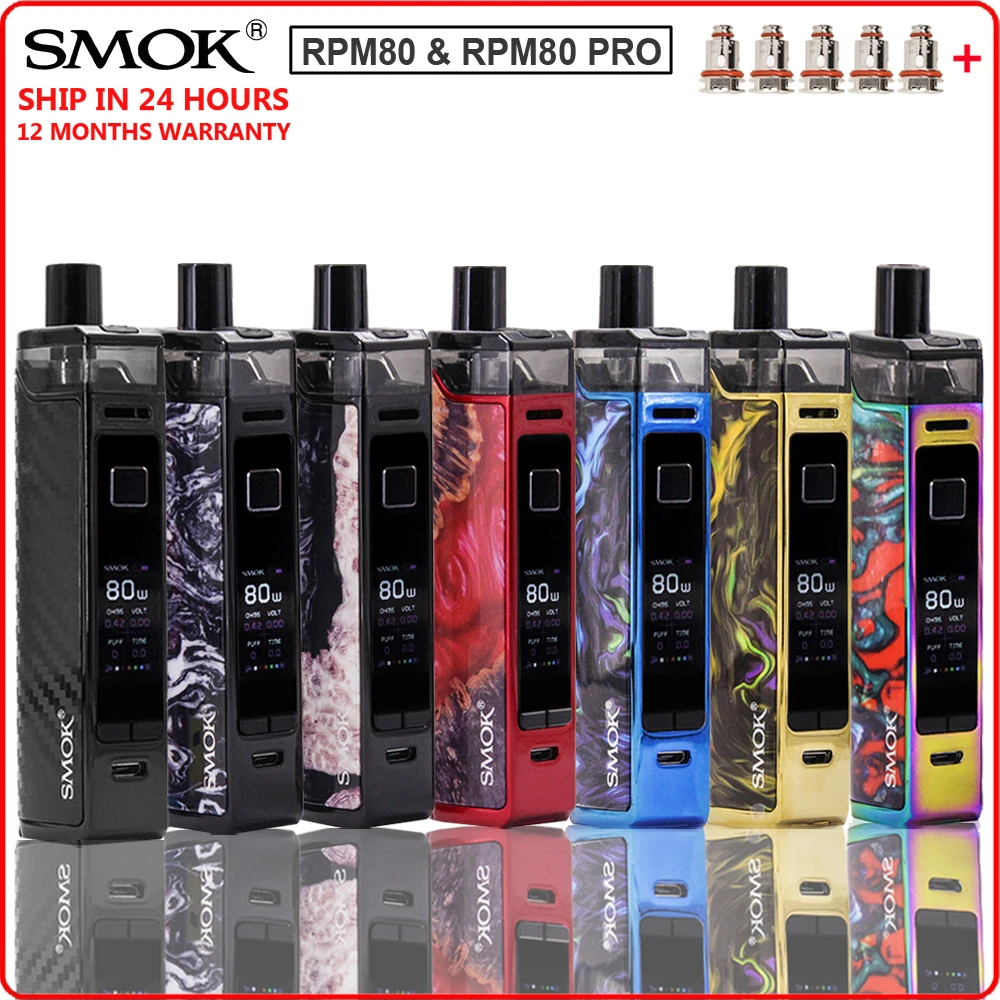 Оригинальный электронных сигарет SMOK RPM80 об/мин 80 PRO комплект Вт Vape электронная