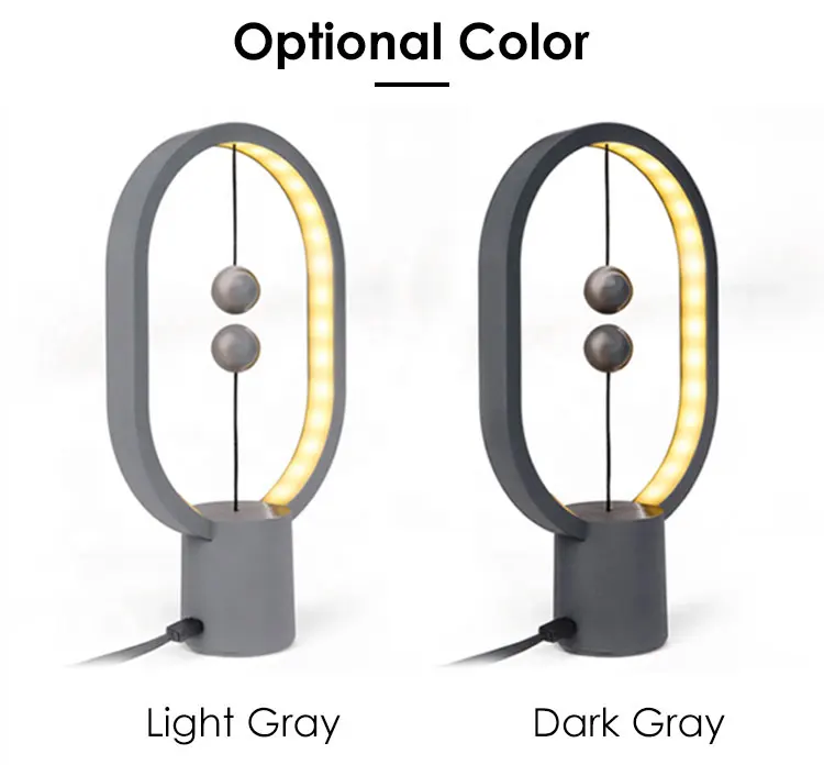 Newest Mini LED Table Lamp Magnetic Mid-air Switch Heng Balance USB Night Light Ellipse Home Office Bedroom Decor Kid Gift Lamp