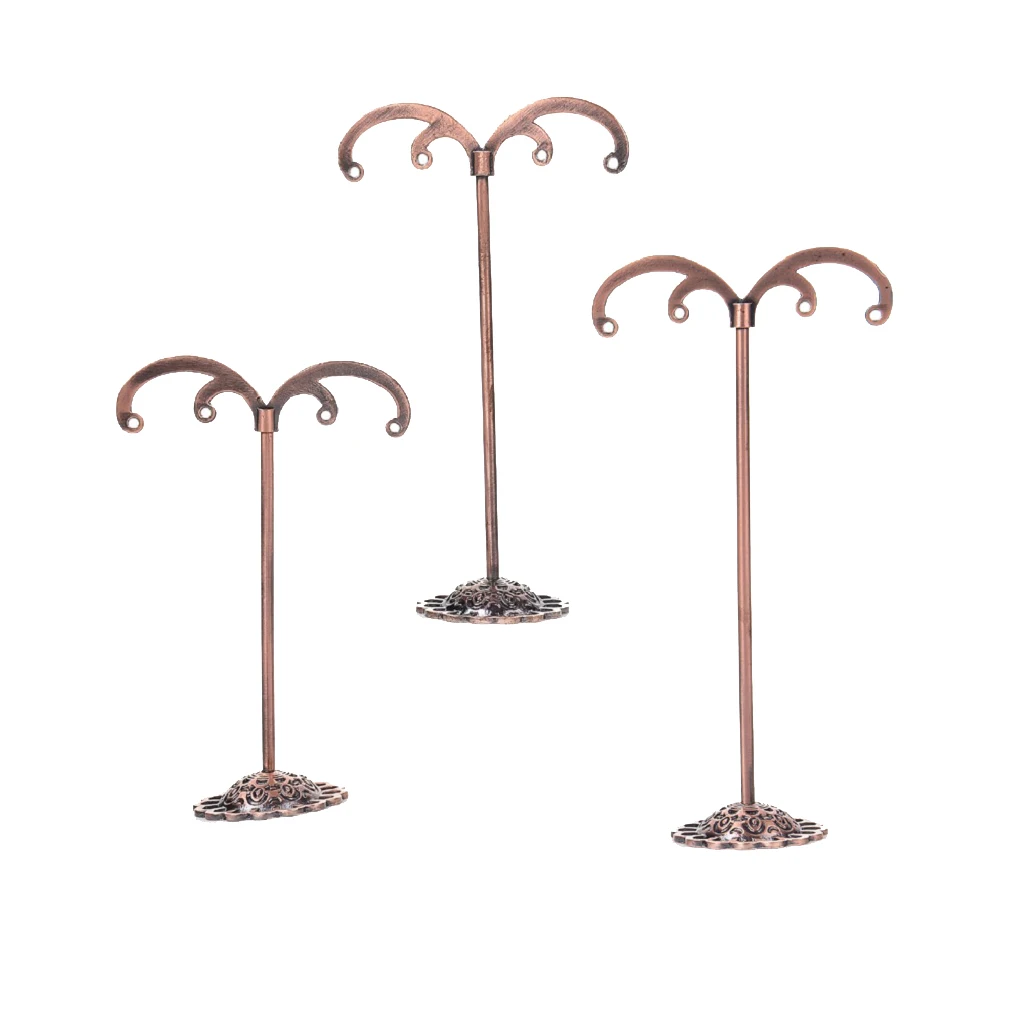 3 Pieces Different Height Earrings Display Hanger Stand Jewelry Organizer Holder
