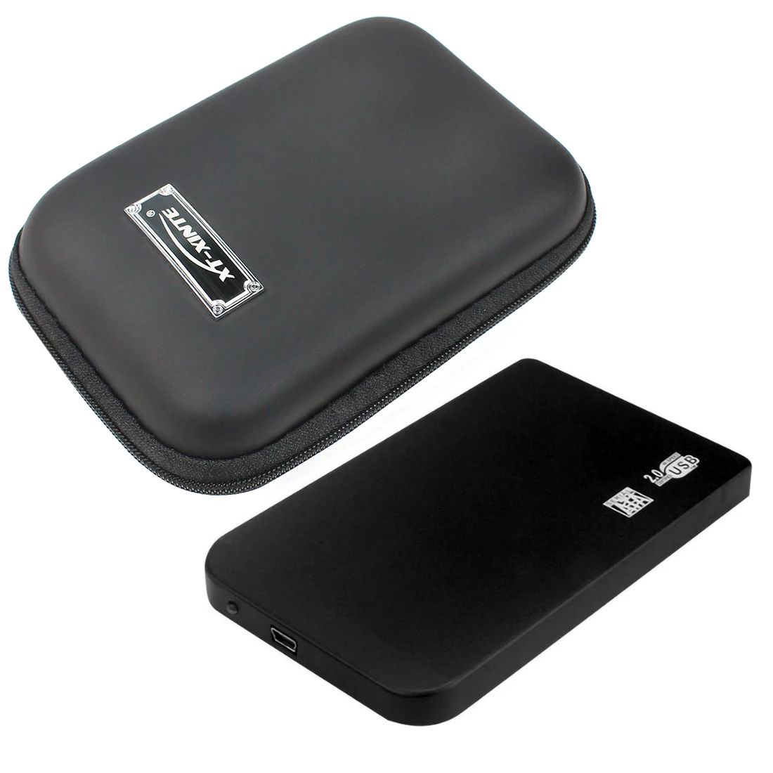 Aluminum alloy SATA to Mini USB 2.0 HDD Case 2.5" Hard Disk Drive Portable External Enclosure Case with Black Organizer Storage external hard drive enclosure 3.5