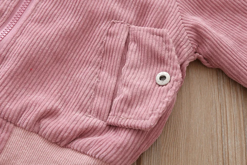 Humor Bear/ г. Новые осенние детские куртки верхняя одежда для девочек Детская Вельветовая куртка с капюшоном для девочек Рубашка на молнии
