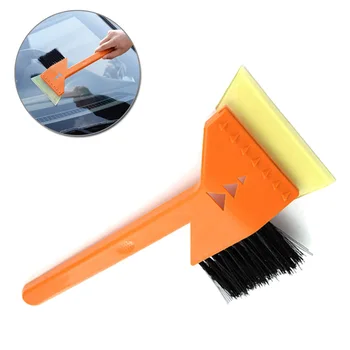 

1pc Car Window Long Handle Telescopic Ice Snow Shovel Brush Defrost Deicing Soft