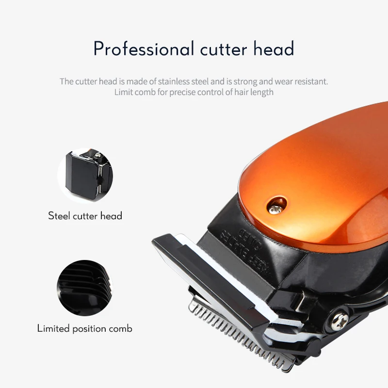 Профессиональная машинка для стрижки волос, беспроводной электрический триммер с 4 концевыми гребнями, мощная машинка для стрижки волос, лезвие из нержавеющей стали 41