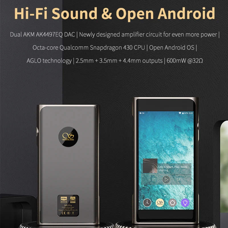 SHANLING M6 PRO Open Android7 1 Dual AK4497EQ DAC Full Balanced Bluetooth Portable Music Player MP3 Headphone Amplifier