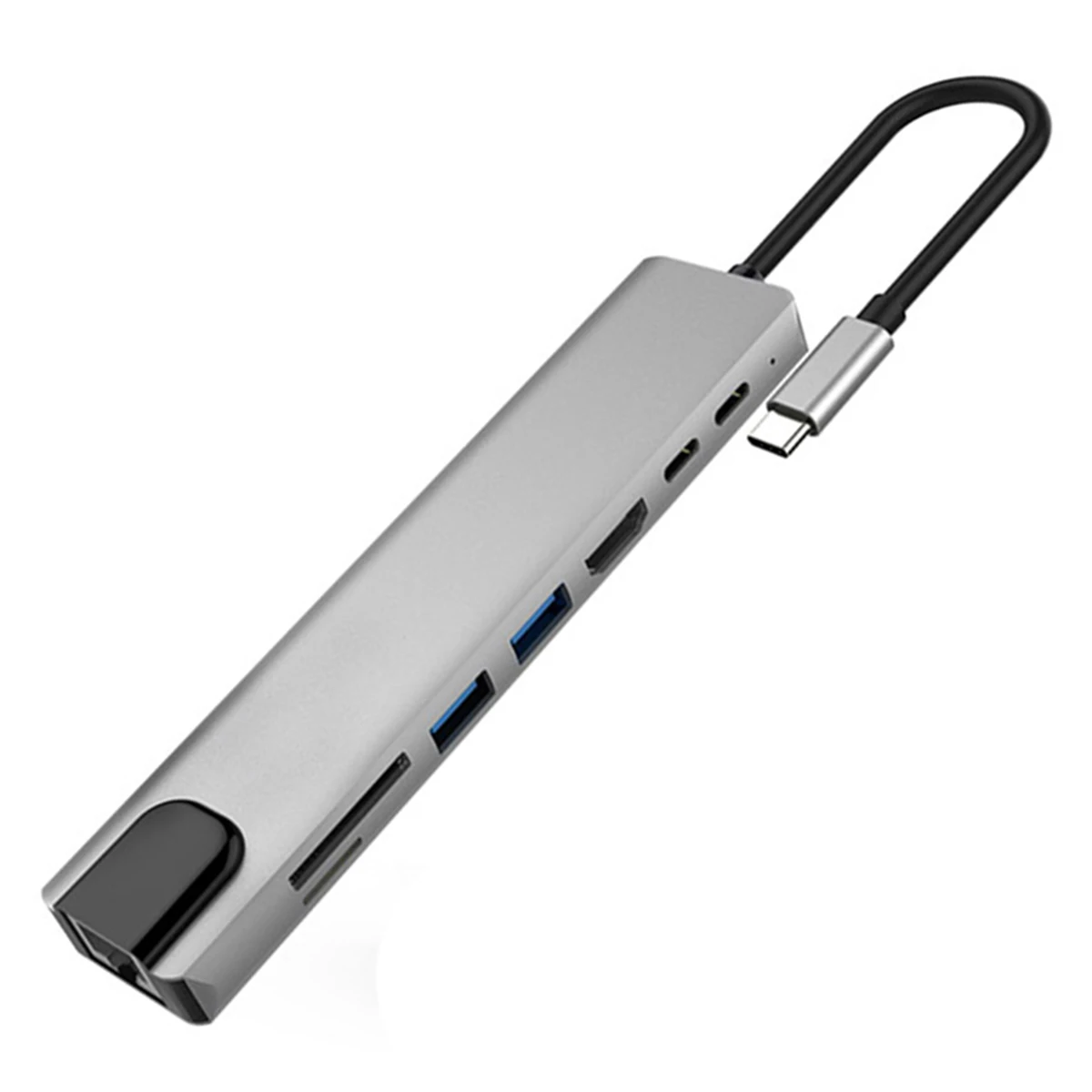 SOONHUA USB-C концентратор 8 в 1 type C к HDMI 1080P 4K RJ45 USB3.0 PD type-C концентратор картридер многопортовый адаптер для ноутбука type-C концентраторы