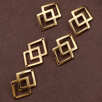 

15Pcs/Lot 31*20MM Connectors For Charms Bracelets Earrings Necklace Golden Stainless Steel DIY Accessories For Jewelry Finding