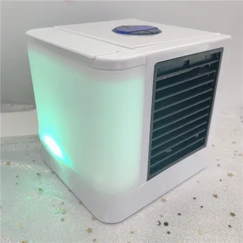 

Mini USB Fan Home Office Room Air Conditioner Humidifier Portable Desktop Air Cooling Fan Air Cooler Fan 7 Colors Light