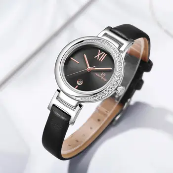 

NAVIFORCE Brand Women Watch Fashion Luxury Quartz Ladies Watches Girl Dress Clock Leather wristwatch Montre Femme Reloj Mujer