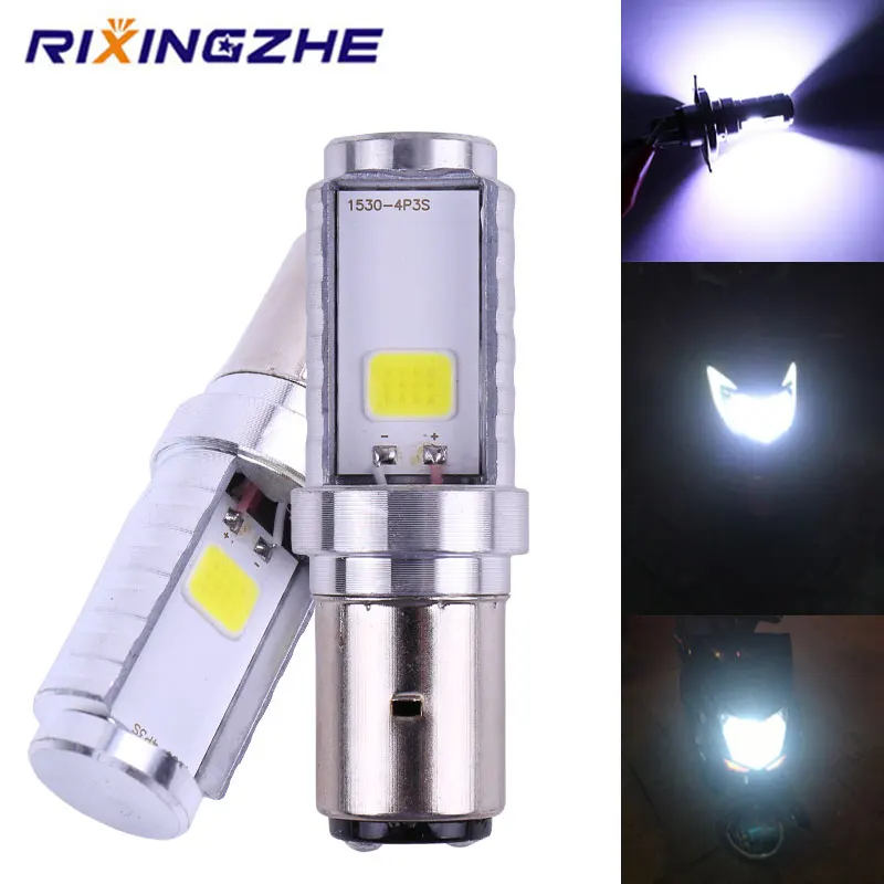 RXZ BA20D Motorcycle Led Scooter Bulb H6 Ba20d 6000k Light ATV Moto Motorbike Accessories Fog Lamp For Suzuki Honda etc |