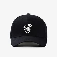 Черный Регулируемый бейсболка кепка шляпа с Fiat Скорпион Abarth логотип