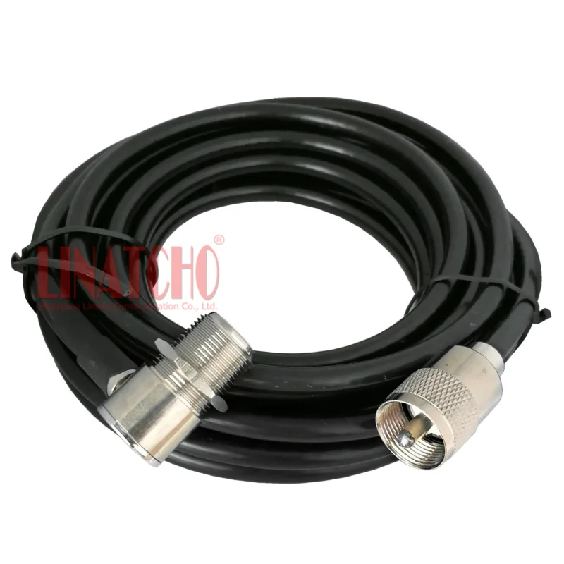 5 метров SYWV-50-5 UHF PL259 штыревой к SO239 гнездовой разъем FT-100DR FT1907 FT1807 TM-271 автомобильный Радио антенный кабель