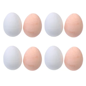 

10pcs Artificial Eggs Fake Chicken Eggs Lifelike Kids DIY Educational Toys for Painting Graffiti (5pcs White and 5pcs Red)
