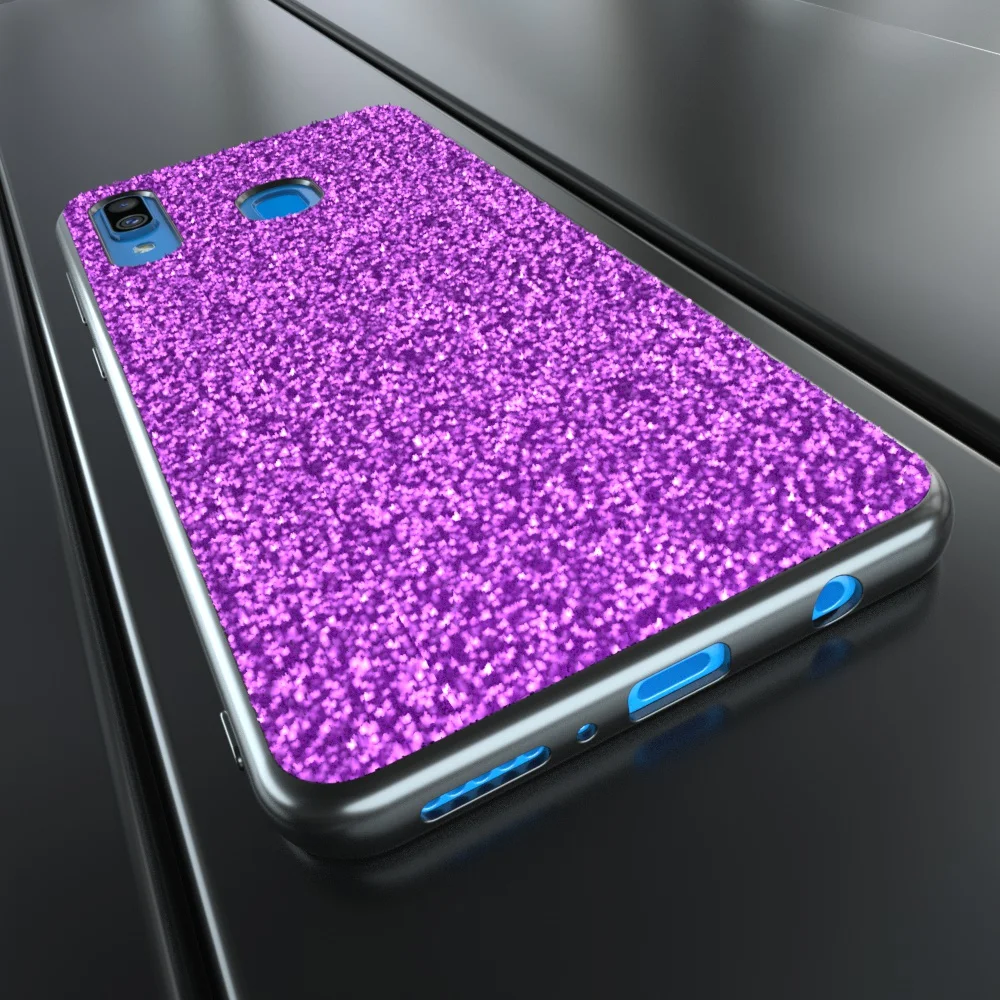 

For Samsung Galaxy A70 A50 A40 A30 M20 S10 Plus Lite Case Glitter shinning Colorful Phone Case