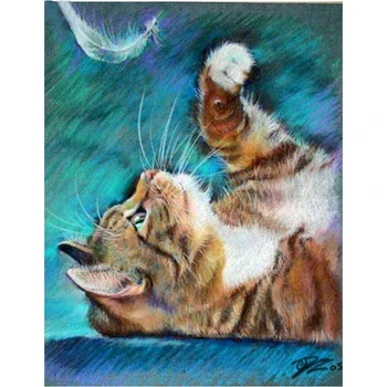 

Abstract cat diamond embroidery Photo custom,full square round diamond painting diy mosaic handmade 5d Cross stitch cat images