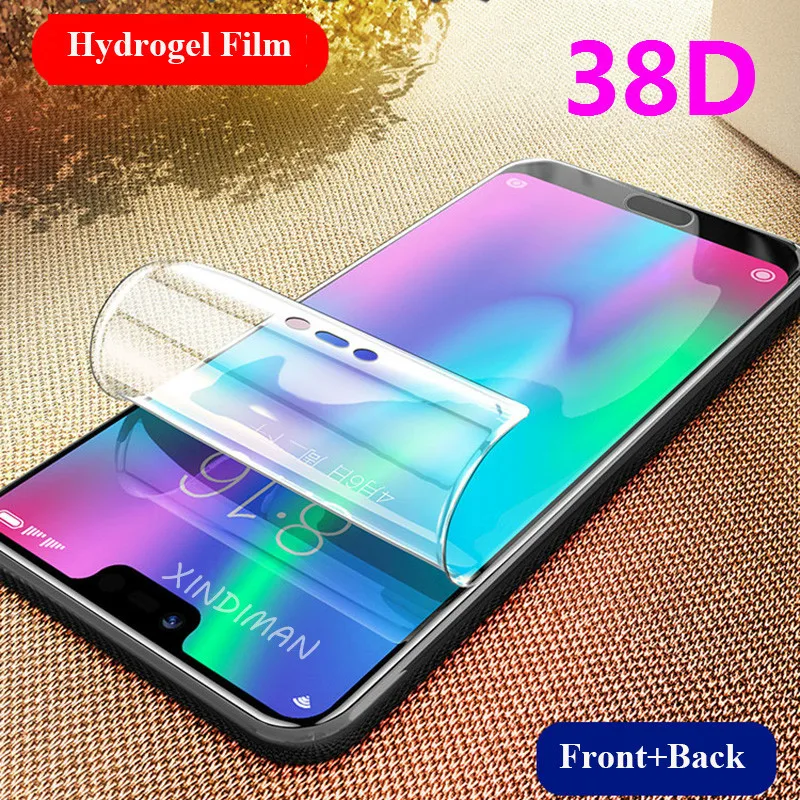 

38D 2pcs Full hydrogel film for huawei honor10 10i front+back screen protector for huawei honorV9 V10 V20 honorplay honor8 8X 8C