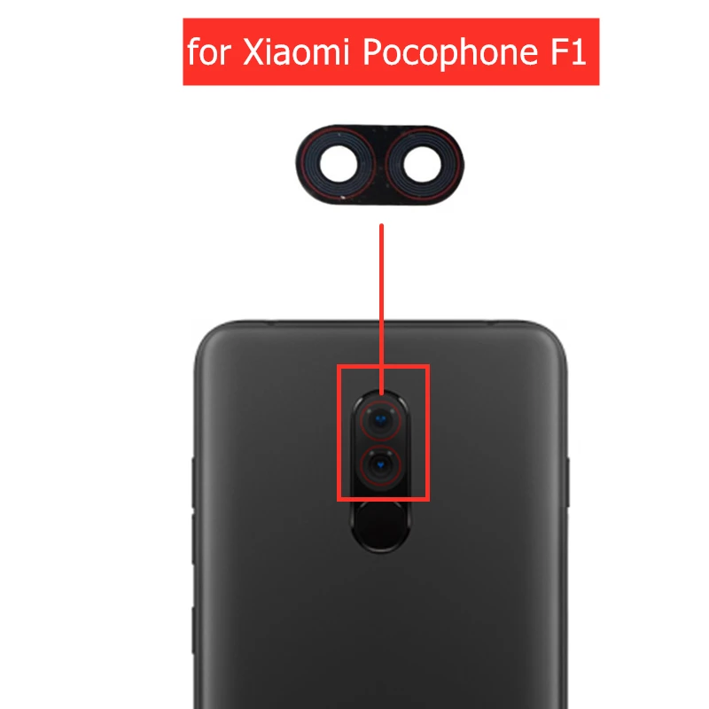 2 шт. для основной задней камеры Xiaomi Pocophone F1 стеклянный объектив задняя камера