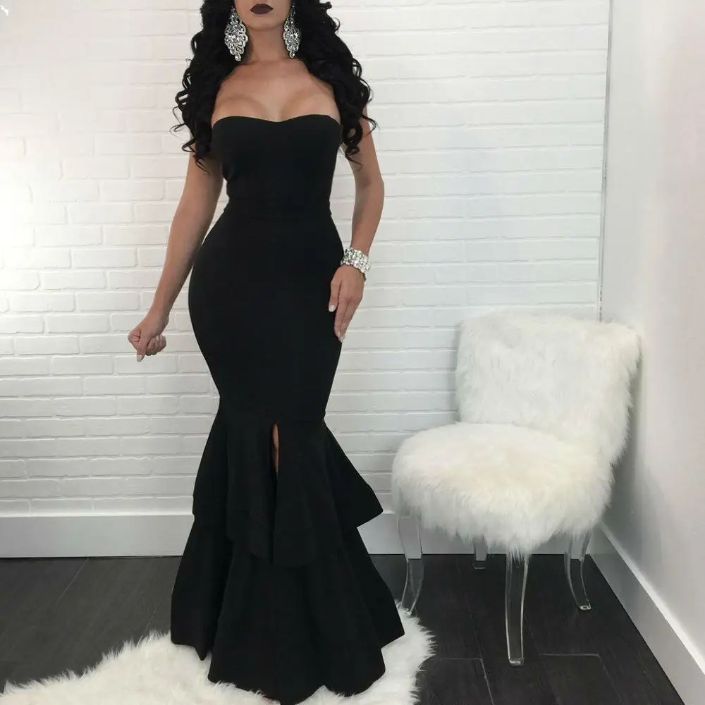 Echoine Sexy Strapless Wedding Party dresses woman party night Ruffle Long Maxi Vitage Vestidos Womens Slim Elegant prom dresses Echoine Sexy Strapless Wedding Party dresses woman party night Ruffle Long Maxi Vitage Vestidos Womens Slim Elegant prom dresses