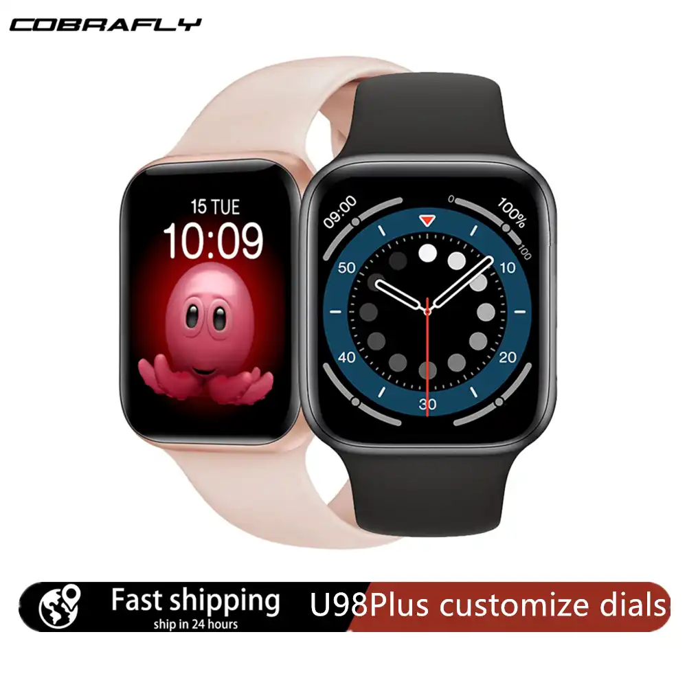 Cobrafly U98プラススマートウォッチiwo 14 1 7インチ画面のbluetooth互換コールローカル音楽再生512mメモリ男性ios Smart Watches Aliexpress