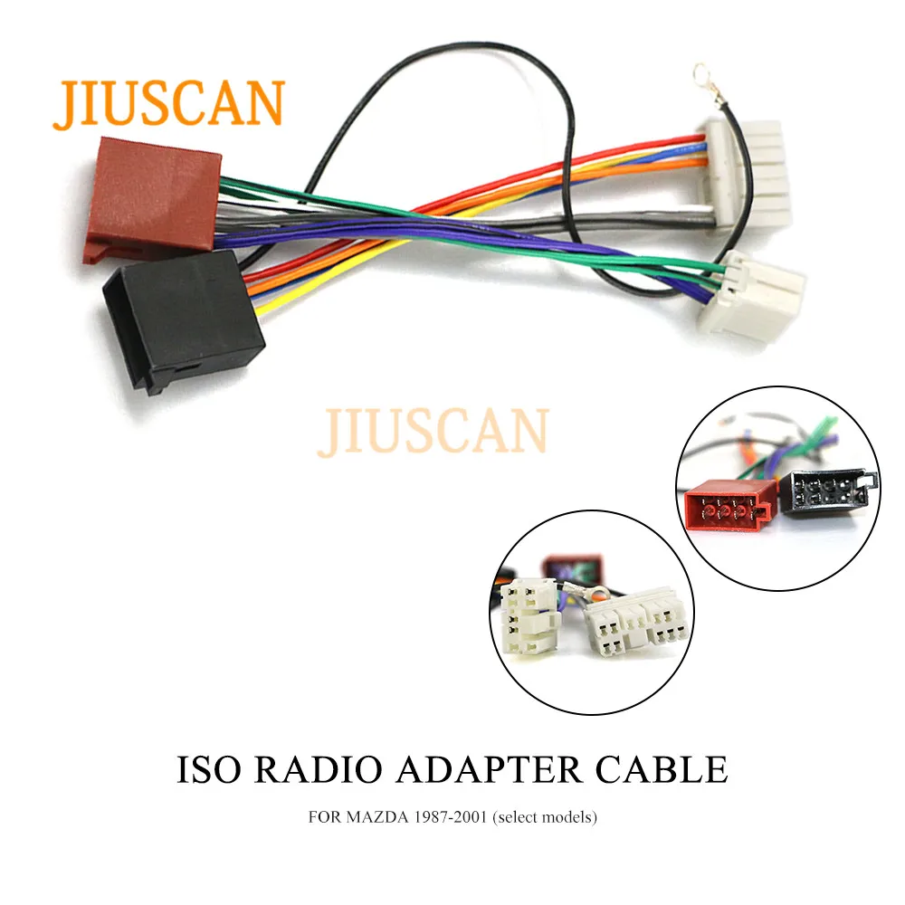 JIUSCAN12-116 ISO радио адаптер для MAZDA 1987-2001(выберите модели) жгут проводов разъем свинцовый ткацкий станок кабель штекер Адаптер стерео