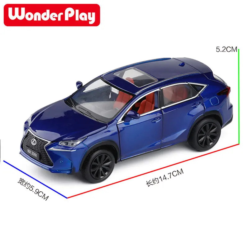 Игрушечный автомобиль 1:32 Lexus NX200T сплава отступить модели автомобиля литой металлической игрушки со звуком светильник 6 открытой двери для детей подарок