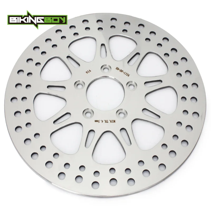 BIKINGBOY 11," Ротор дисковых передних тормозов FLHRC FLHTCU FLHX STREET GLIDE 08 09 10 11 12 13 FLTR/I FLTRX FLHTCUSE FLHXSE CVO - Цвет: POLISHED NEW