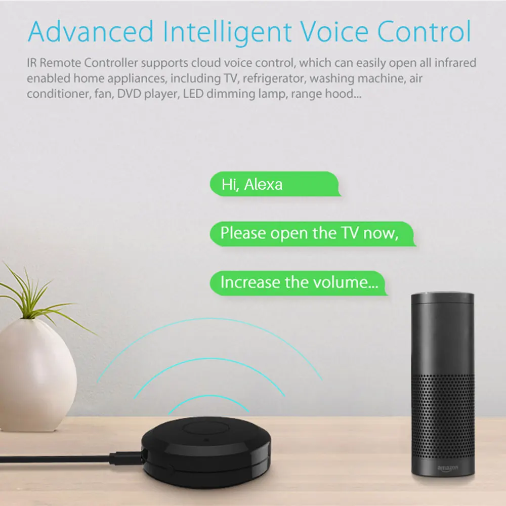 Universal WiFi Tuya Smart IR Remote Controller APP Remote Control Works With Alexa Google Home Smart Home Automation smart ir remote controller
