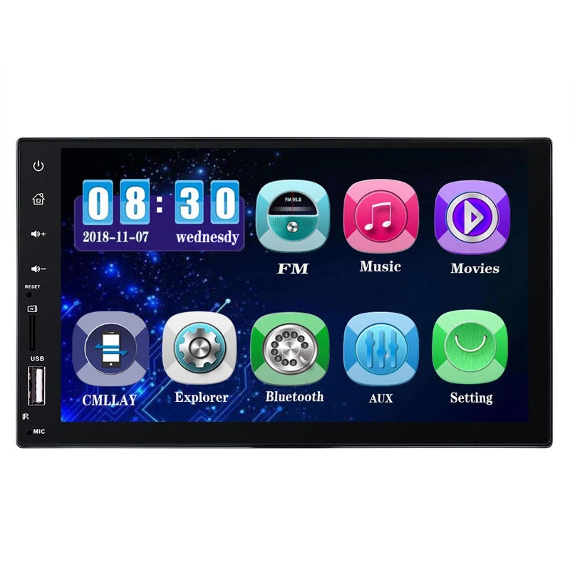 7 дюймов 2 Din автомобильный Dvd Радио мультимедийный плеер Gps навигация, Hd Bluetooth стерео радио Fm Mp3 Mp5 плеер-7019