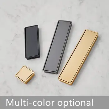 

Sliding door handle black invisible embedded inset cabinet door drawer simple concealed folding sliding door handle