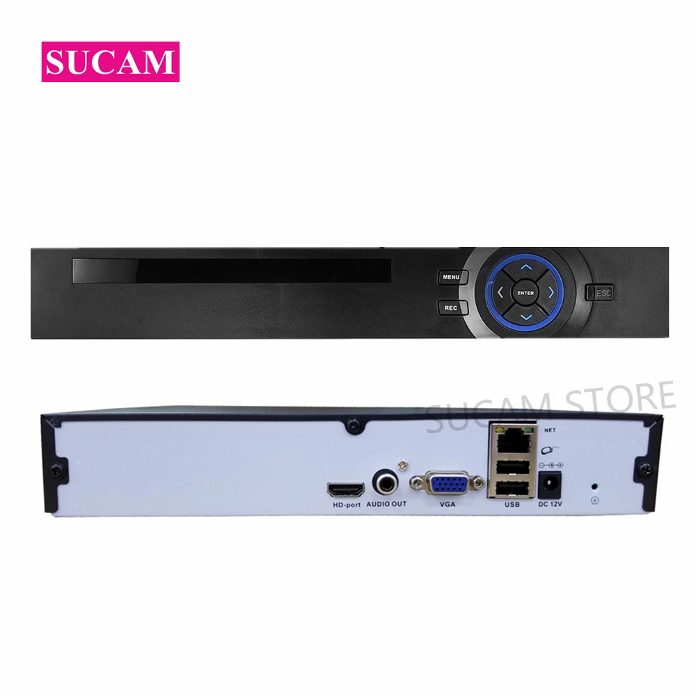 Сетевой видеорегистратор H.265 4 канала 8 каналов МП NVR для ip-камер 2 Мп с блоком