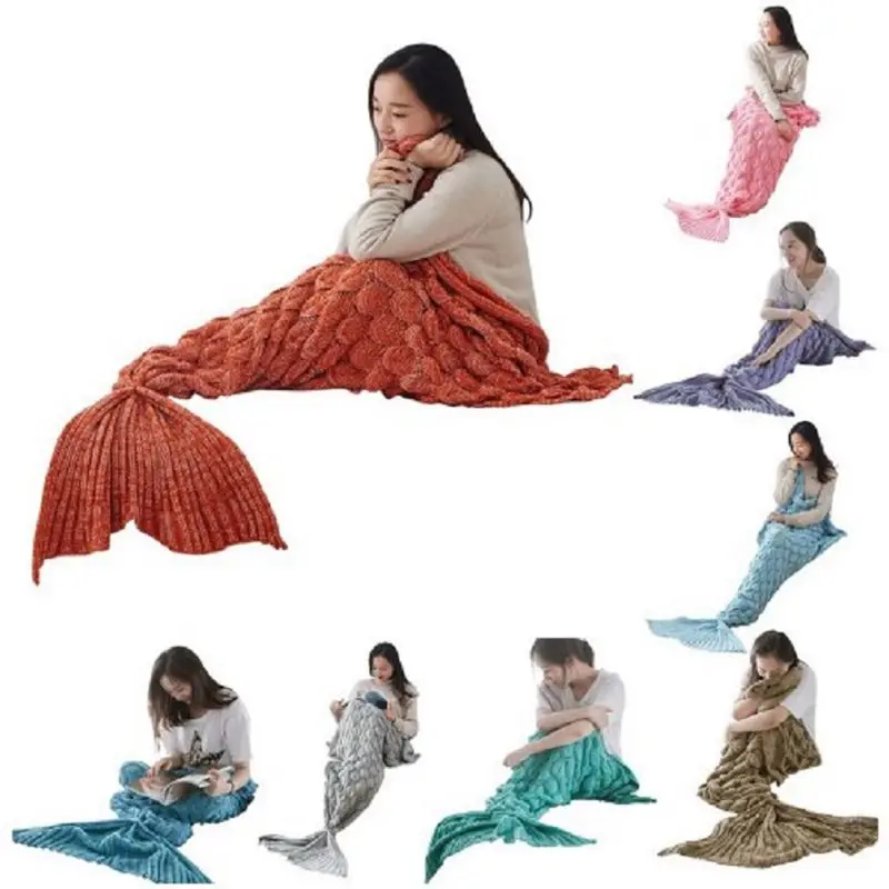 Одеяло Русалка ручного изготовления 2 размера|throws bed|tail blanketcrochet mermaid blanket |