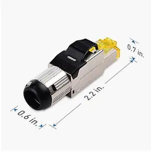 Cat 6A Cat7 Cat 8 RJ45 соединительный инструмент свободный легкий Джек Экранирование RJ45 металлический плагин для высечки поля Cat 7 Cat 8 22-24AWG