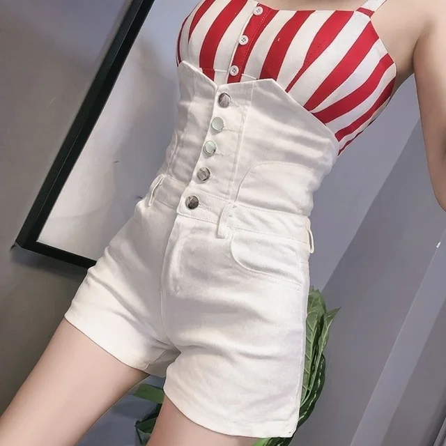 Shorts Women Bodycon High Waist Design Solid Chic Sexy Leisure Button Harajuku Feminino Simple High Quality Party Summer Newest 5