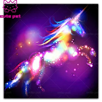 

Needlework Patterns Diy Color unicorn 5d Diamond Painting Cross Stitch New 2020animal Diamond Embroidery Rhinestone mosaic gifts