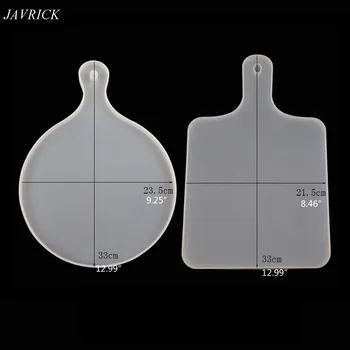 

2Pcs Silicone Large Tray Resin Mold Serving Board Tray Coaster with Handles Mold