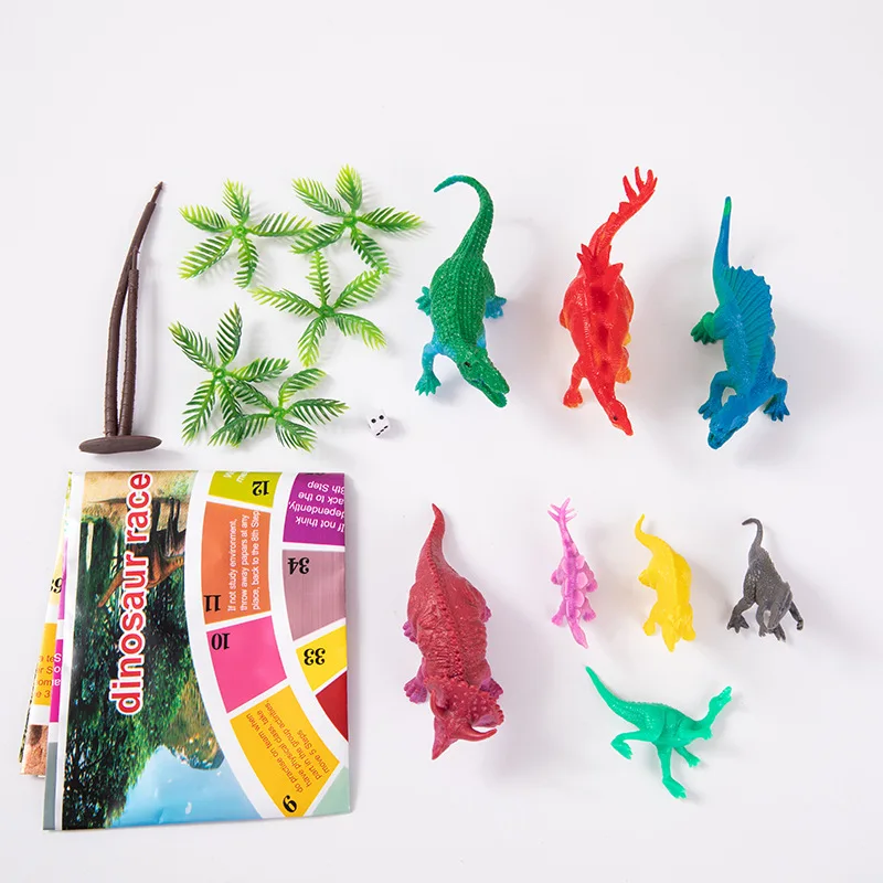 

Jurassic Parent And Child Interactive Toy Model Mini Model Static Dinosaur Toy Comes with Race Figure