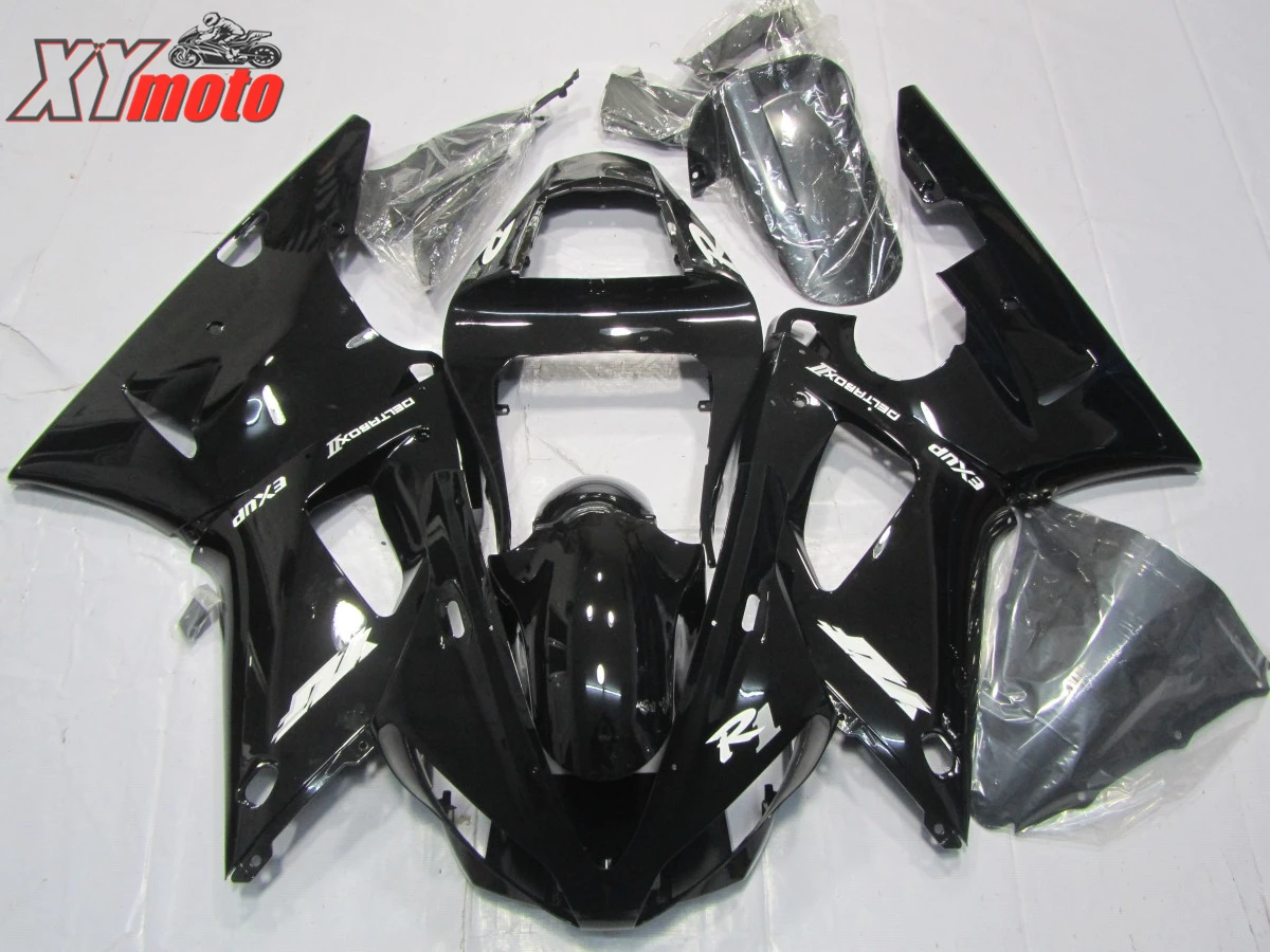 

Motorcycle Fairing Kit For Yamaha YZF1000 R1 00-01 Injection ABS Plastic Fairings R1 2000-2001 Gloss Black Bodyworks