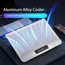 Gaming Laptop Cooler Silent Fan Metal Laptop Cooling Fan Pad Two USB Port Portable Adjustable Notebook Stand For 13 15 17 Inch