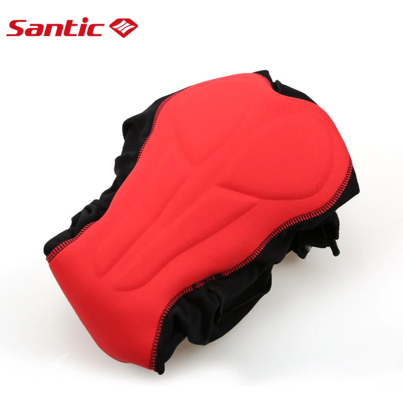 Santic Для мужчин Велоспорт брюки MTB с флисовой подкладкой и штаны Зимняя 4D Подушка Светоотражающие Термальность брюки Утепленная одежда Зимний велосипед WM7C04097
