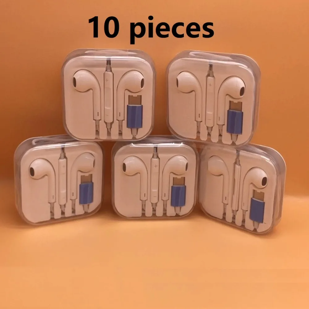 10 шт./партия наушники usb type C с микрофоном для samsung Xiaomi huawei P10 P20 Pro Mate10 20 мобильный телефон стерео наушники type c
