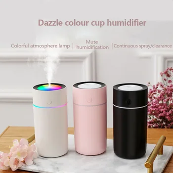 

ELOOLE 320ML Air Humidifer USB Mist Maker Aroma Essential Oil Diffuser with Romantic Lamp High Quality Humidifiers For Home Car