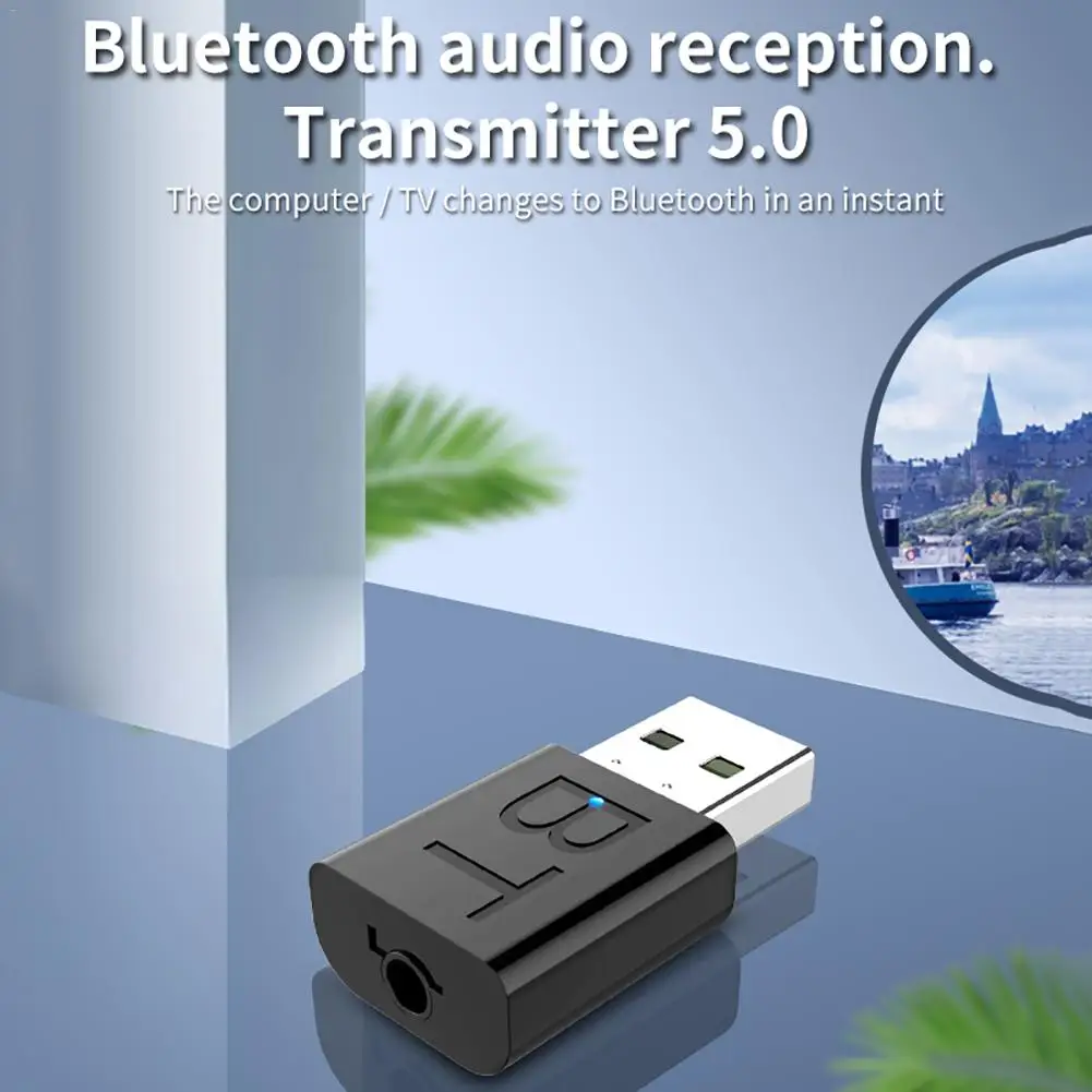 Bluetooth 5,0 приемник адаптер 2-В-1 Диск-free подключи и играй Bluetooth адаптер ключ для ПК, ноутбука, настольного компьютера