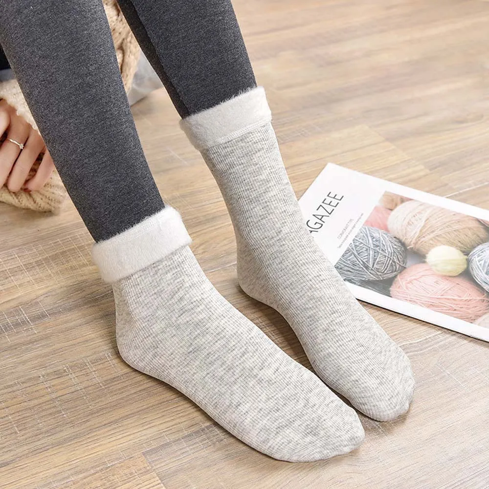 Зимние теплые носки женские цветные хлопковые плюс бархатные плотные Носки дышащие бархатные носки повседневные носки женские носки