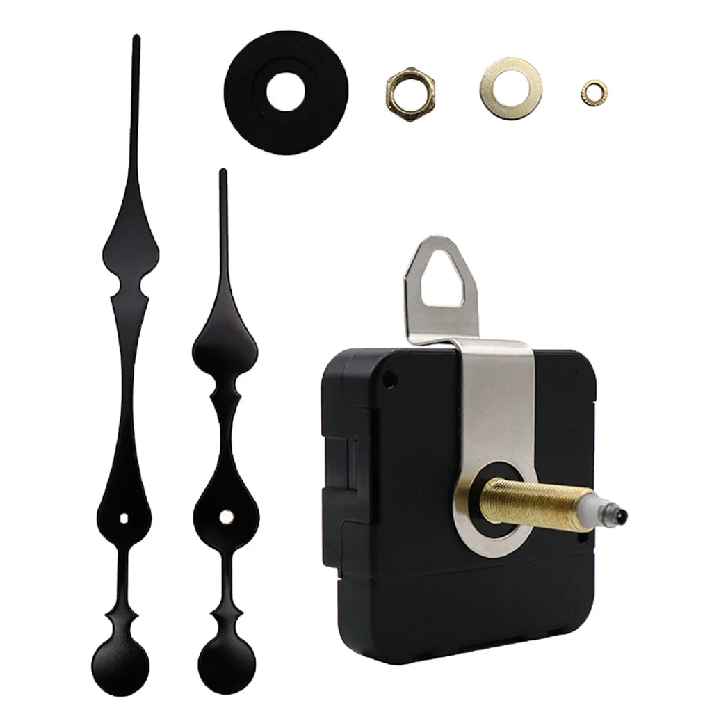 Quartz DIY Wall Clock Movement Wall Mounted Clock Movement Mechanism Silent Sweep Quartz with 2 Long Hands Kit