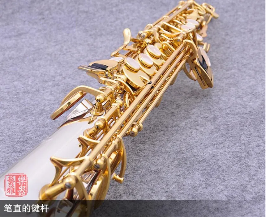Лучшее качество W037 японский сопрано саксофон прямой посеребренный музыкальный инструмент профессиональный