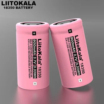 

1-40PCS Liitokala ICR 18350 900mAh 8A rechargeable lithium battery 3.7V power cylindrical lamps electronic cigarette smoking