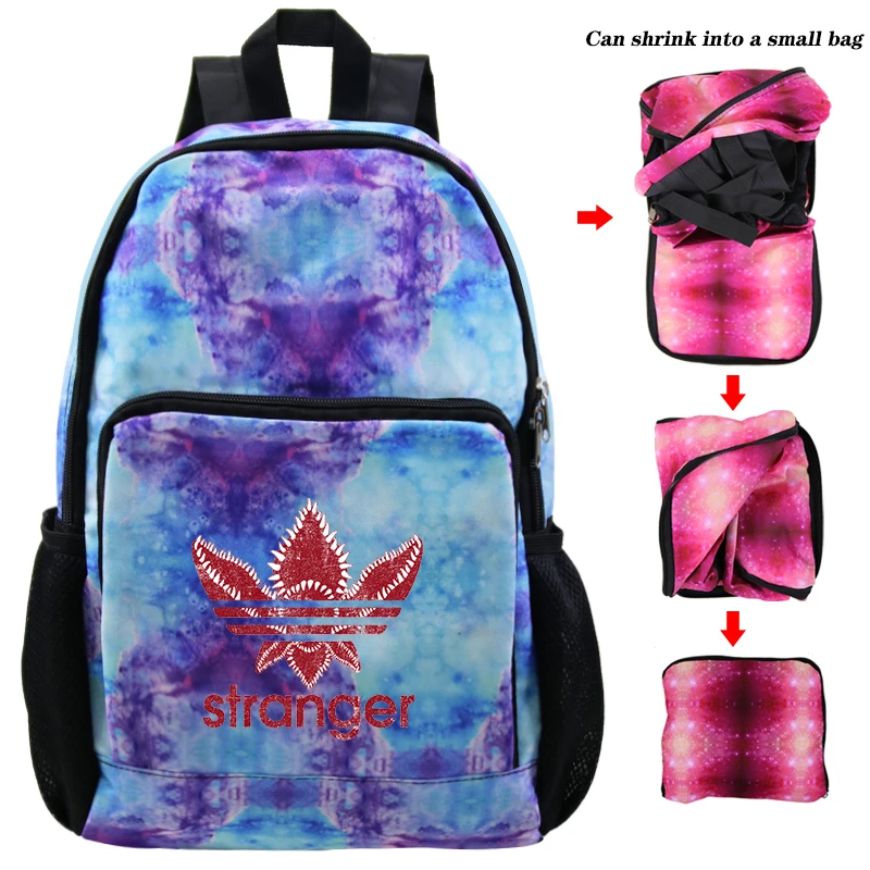 Plecak Mochila Stranger Things 3 Рюкзаки Sac A Dos Складные рюкзаки для школы подростков девочек женские дорожные сумки для ноутбука 8-10 - Цвет: B10