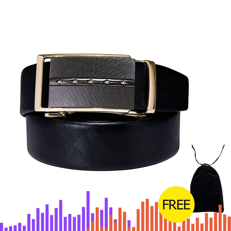 Men's Belt Genuine Leather Strap Fashion Designer Alloy Automatic Buckle Belt Luxury Waist Belt For Pants Gift Box Set DiBanGu genuine leather belt Belts