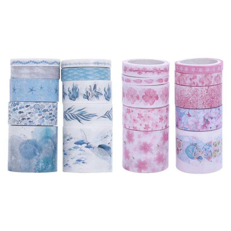 

20pcs Cute Masking Washi Tape Set Stationery Kawaii Scrapbooking Supplies Sticker - 10pcs Ocede with 10pcs Cherry Blossoms