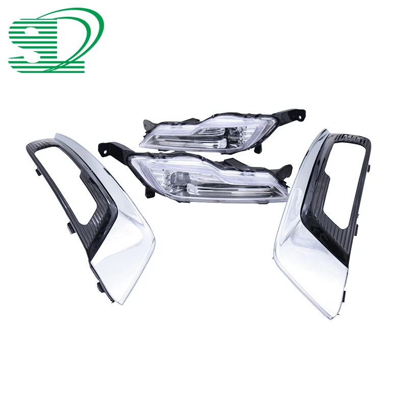 

1Set LED DRL Fog lamp Daytime Running Light Daylight Styling light w/ Chrome Covers Fit For Ford Mondeo/Fusion 2017